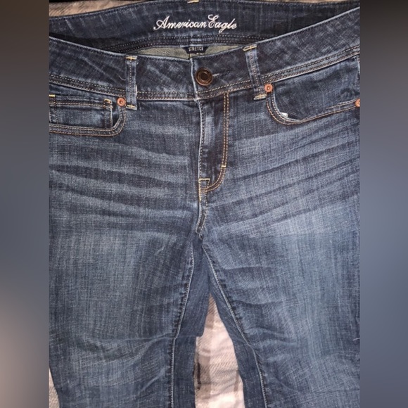 American eagle original boot style low rise blue jeans size 10 - Picture 2 of 2